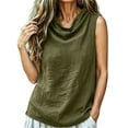 thumbnail image 6 of Breezora Women's Summer Cowl Neck Tank Tops Sleeveless Solid Color Casual Layering Cami Breathable Loose Fit for Daily Wear, 6 of 6