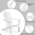 thumbnail image 2 of Topbuy Outdoor Adirondack Chair Patio Solid Acacia wood White, 2 of 4