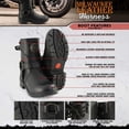 thumbnail image 2 of Milwaukee Leather MBL9313 Women's Black Leather Harness Zip-Up Motorcycle Rider Boots w/ Back Laces 10, 2 of 9