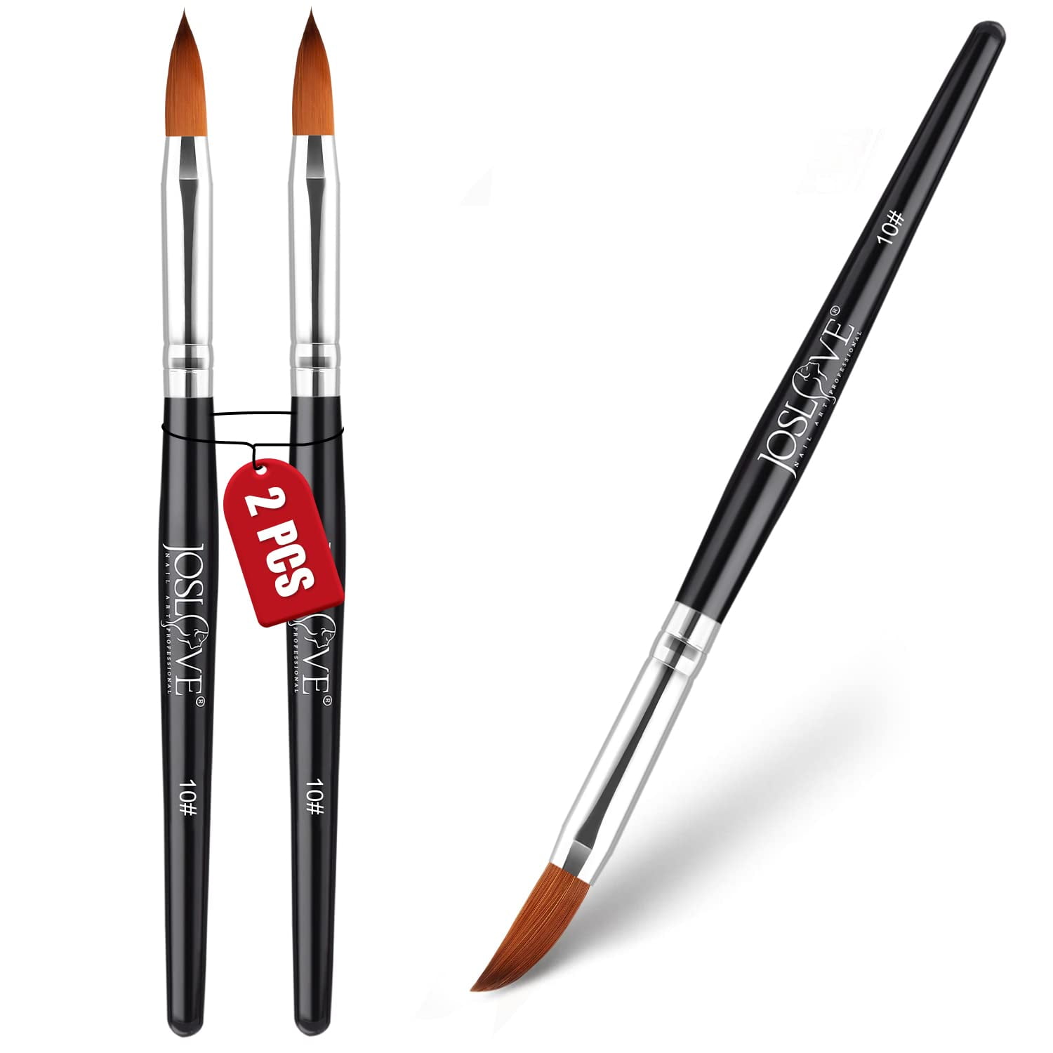JOSLOVE 2PCS Konlinsky Acrylic Nail Brush for Nail Acrylic Application