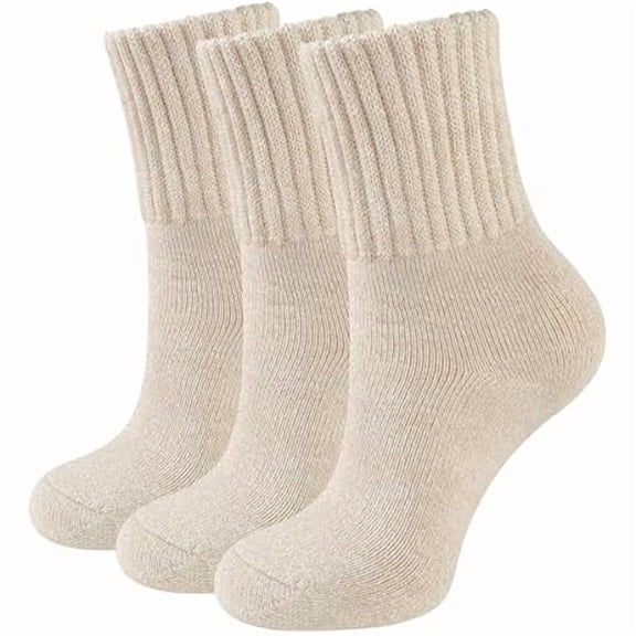 Fu997 Womens Thick Full Cushioned Thermal Warm Boot Socks for Winter 3 Pairs