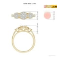 thumbnail image 4 of ANGARA Natural Composite Diamond Three Stone Ring in 14K Yellow Gold for Women (Size-3.3mm| Color-H| Clarity-SI2) | April Birthstone, Anniversary, Jewelry Gift for Women | Natural Diamond Ring, 4 of 8