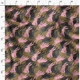 thumbnail image 3 of Soimoi Brown Georgette Viscose Fabric Bunny Rabbit Animal Print Sewing Fabric Yard 42 Inch Wide, 3 of 6