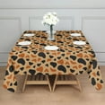 thumbnail image 3 of Leopard Print Square Tablecloth 60x60in(152x152cm) – Waterproof Polyester Printed Table Cover, Wrinkle Resistant & Washable for Kitchen Dining Picnic Party Decor, 3 of 6