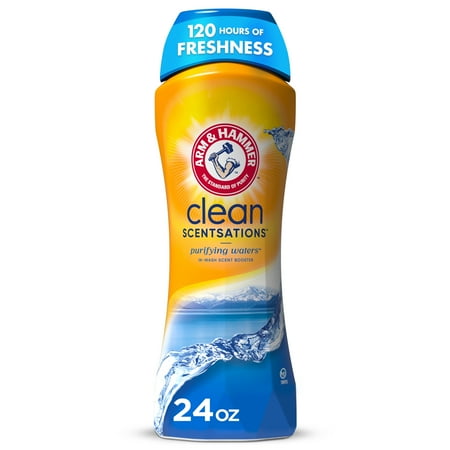 ARM & HAMMER Clean Scentsations In-Wash Scent Booster, Laundry Scent Booster Purifying Waters scent, 24 Oz