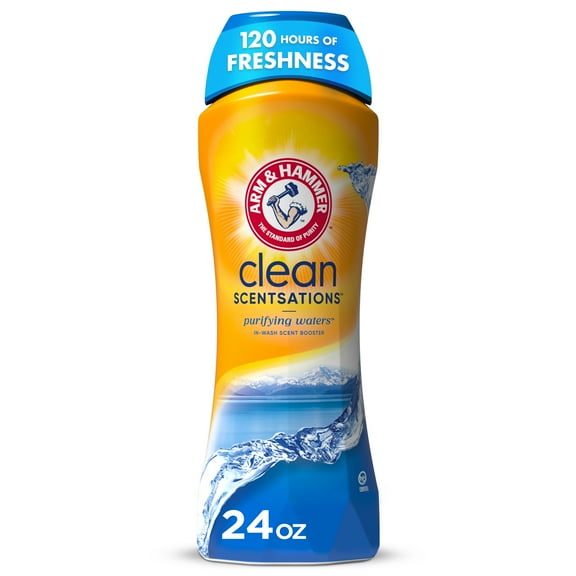 ARM & HAMMER Clean Scentsations In-Wash Scent Booster, Laundry Scent Booster Purifying Waters scent, 24 Oz