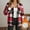 Red, variant on Plaid Shacket Jacket for Women 2025 Fall Winter Long Sleeve Button Down Hooded Jackets Coat Outerwear
