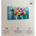 thumbnail image 2 of Chromatic Flower Dream Canvas Colorful Floral Art by Art Remedy, Gallery Wrapped, 54" x 36", 2 of 7