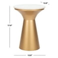 thumbnail image 4 of SAFAVIEH Mila Pedestal End Table White / Brass, 4 of 6