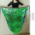 thumbnail image 3 of fastboy Eye-catching Round Triangular Scarf For Dance Performances Belly Dance Hip Scarf Tassel Waist Chain Colorful Pink M, 3 of 6