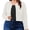 B1-White, variant on Women's Plus Size Button Front Cropped Cardigan