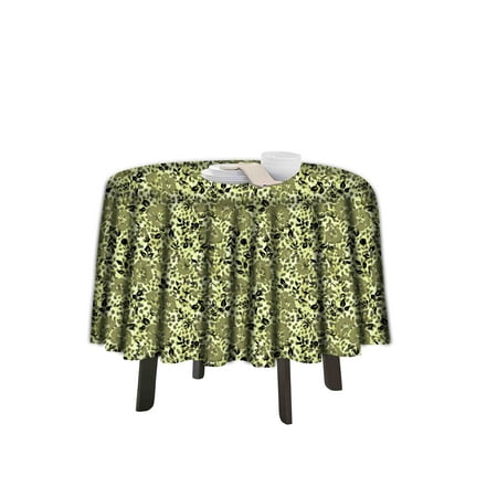 

eloria Floral Printed Round Table Cloth Resistant Washable Decorative Table Cover for Dining Table