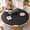 Black-36"(Round), variant on 54 Inch Round Cork & Leather Table Pad Protector Cuttable Size (48-54 Inch) Trimmable Dining Mat Heat Resistant/non-slip Cover Fo
