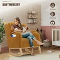thumbnail image 2 of FFH Nursery Rocking Chair, Teddy Fabric, Yellow, 2 of 9