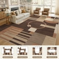 thumbnail image 3 of MICGEEK 10x14 Washable Area Rugs for Living Room, Modern Geometric Printed Rug, Vacuum-Friendly, Non Slip Indoor Rug for Bedroom Dining Room Home Decor Carpet, Brown/Beige, 3 of 8