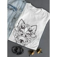 thumbnail image 3 of Abstract Dog Head Pencil Drawing T-Shirt Women -Image by Shutterstock, Female Large, 3 of 4