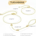 thumbnail image 6 of Turandoss Butterfly Hand Chain Bracelet for Women Dainty 14K-Gold-Plated Ring Bracelet Hand Chains Cubic Zirconia Finger Bracelets Ring Hands Chain Jewelry Gift for Women, 6 of 7