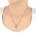 thumbnail image 3 of 1/2 Carat 3-Stone Diamond Drop Pendant Necklace in 14K White Gold (Silver Cable Chain), 3 of 3