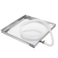 thumbnail image 3 of Drip Pan With Drain Hose Ac Unit Drip Tray For Outdoor Installation Silver 40.00X40.00X3.00CM Leak Proof 1 Set, 3 of 5