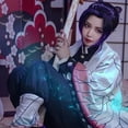 Demon Slayer Cosplay Costume Kimetsu No Yaiba Kochou Shinobu Kimono Full Set Halloween Clothes