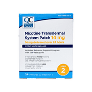 Quality Choice Nicotine Transdermal System Patch 14 mg Stop Smoking Aid 14 Patches for 2 Weeks