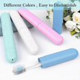 thumbnail image 4 of Toothbrush Case Travel Cover - 4 Pack Portable Toothbrush Carrier Case, Toothbrush Holder Travel, Plastic Storage Case, 4 of 5