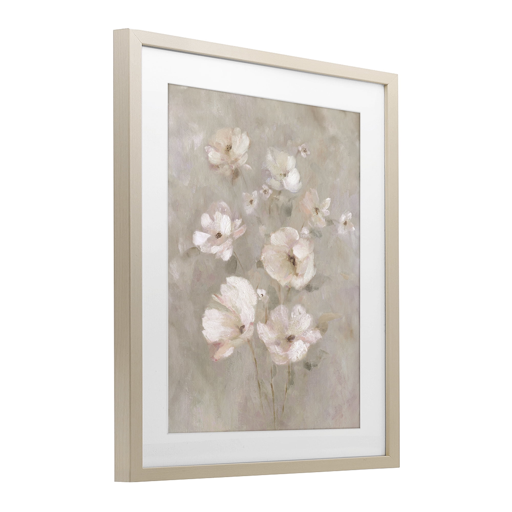 Stupell Industries Blush Florals over Beige Birch Framed Print Under Glass, design by Carol Robinson