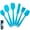 Blue, variant on 6PCS Silicone Spatulas Set,Dishwasher Safe Food Grade Rubber Spatula Set of 6,Spatulas Silicone Heat Resistant Multicolor BPA Free Nonstick Cookware Spatulas Stirring Heat Resistant