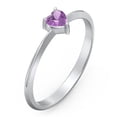 thumbnail image 3 of Bague Pierre de Naissance en Forme de Cœur - Améthyste (Février), 3 of 6
