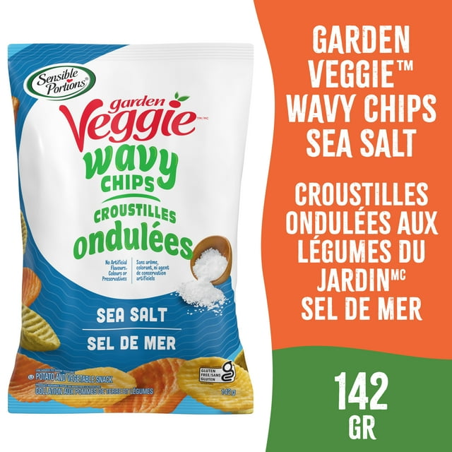 Sensible Portions® Veggie Wavy Chips™, Sea Salt Flavour, Gluten-Free Chips