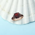 thumbnail image 4 of Ross-Simons 4.00 Carat Garnet and .31 ct. t.w. Red Diamond Ring in 14kt Rose Gold, Women's, Adult, 4 of 6