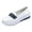White, variant on Rokment Platform Chunky Slip on Loafers Walking Shoes for Women 2026 Spring Fall Vintage Casual Color Block Leather Height Increasing Nursing Non Slip Work Fashion Sneakers Black Size 6.5