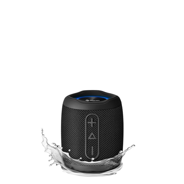 STEREN Bocina Bluetooth Splash Bass TWS chica color negro BOC-9100NE