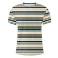 thumbnail image 5 of WRKEKC T-Shirts for Men Striped Printed Crew Neck Short Sleeve Tops for Men Daily Casual Wear Gym Workouts and Outdoor Exercises, 5 of 5