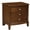Brown, variant on Wooden Nightstand with 3 Spacious Drawers and Knobs, Gray- Saltoro Sherpi