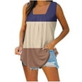 thumbnail image 1 of Womens Pinted Sleeveless T-shirt Loose Top, 1 of 1