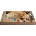 thumbnail image 6 of Extra Large Dog Bed, Orthopedic Velvet Dog Bed with Waterproof Lining, Removable Cover, Non Skid Bottom, Egg-Shaped Foam for Large Dogs up to 80 lbs Navy Blue, 6 of 10