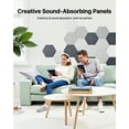 thumbnail image 2 of Soundsbay Acoustic Wall Panels Hexagon Self-Adhesive Soundproof Absorbing Noise Cancelling Wall Panels 12 Pack 12'' x 10'' x 0.4'', 2 of 8