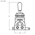 thumbnail image 2 of Aibecy Pickup Selector Toggle Switch Short Straight 3 Way with Brass Hat for Gibson Les Paul LP SG Electric Guitars, 2 of 3