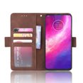thumbnail image 3 of Case for Motorola MOTO One Hyper Cover Adjustable Detachable Card Holder Magnetic closure Leather Wallet Case - Brown, 3 of 5