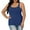 Navy Blue, variant on Attraco Women Plus Size Cotton Tank Top with Shelf Bra Adjustable Wider Strap Camisole Basic Undershirt