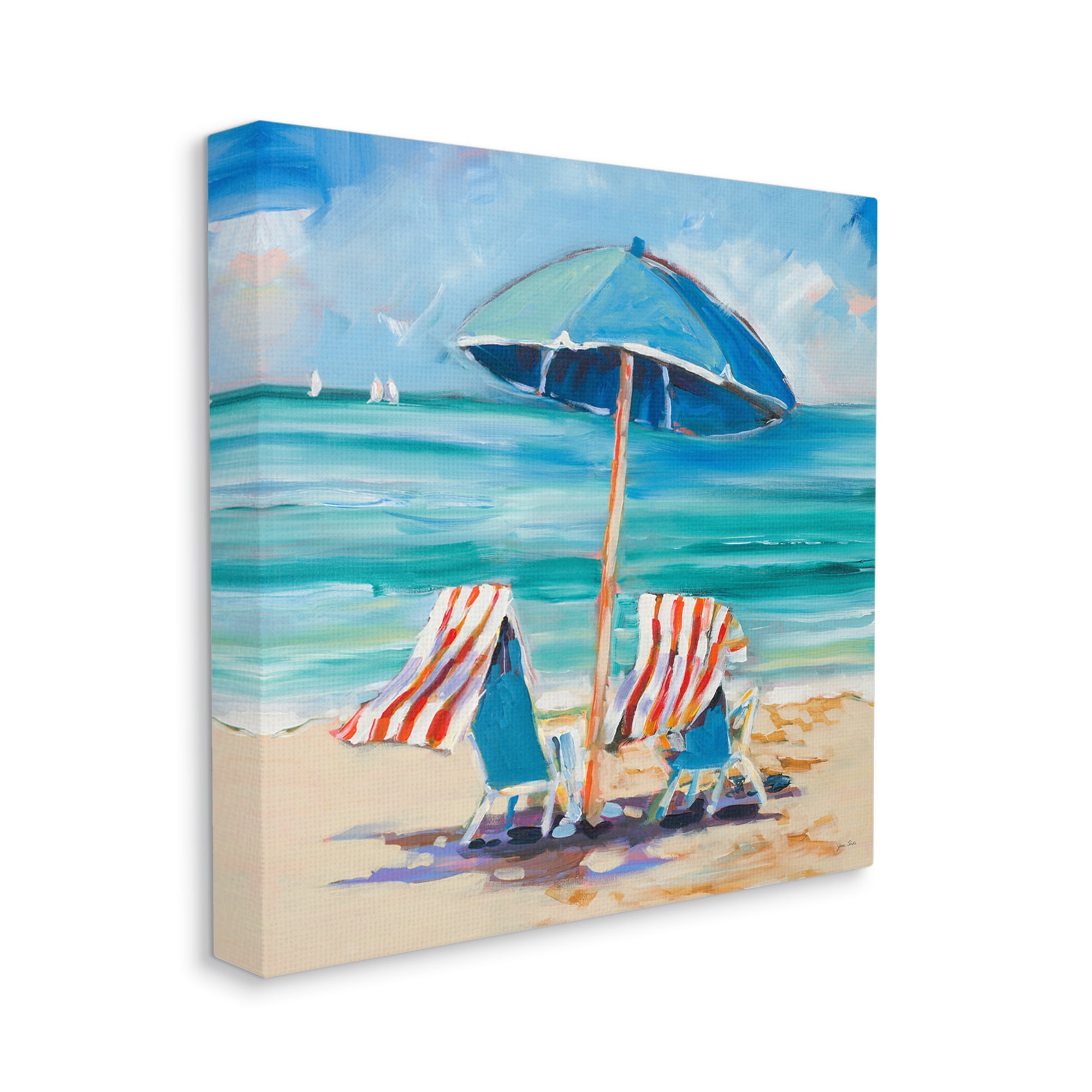 Stupell Industries Caribbean Delight Scenery Nature Painting Gallery Wrapped Canvas Print Wall Art, 24 x 24