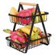 thumbnail image 1 of Cipaher Cesta de Frutas de 2 Capas para Encimera Cesta de Verduras Cesta de Hierro Plegable de Doble Capa para Almacenaje, 1 of 6