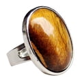 thumbnail image 1 of 2 Anillos De De Boda Con Piedras Preciosas Ovaladas De Cristal Natural, Banda Ajustable Amarilla Fernando Anillo Cristal Ovalado, 1 of 6