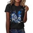 thumbnail image 1 of T-shirt Mode Femme Imprimé Col Rond Manches Courtes Décontracté pour Confort Athlétique et Usage Quotidien, 1 of 5