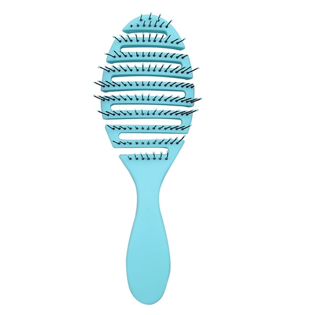 Cepillo de pelo curvado con ventilación, cepillo para desenredar con cerdas de nailon, separa el cabello y elimina los enredos