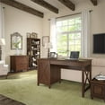 thumbnail image 2 of Bush Furniture Key West 54W Computer Desk 3 Piece Office Suite in Bing Cherry, 2 of 7