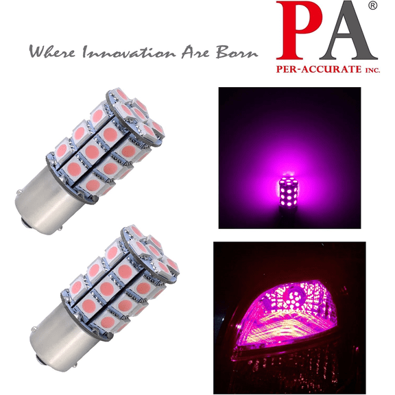 PA LED 2PCS 30SMD 1156 BAU15S Pink Auto LED Bulb 12V for Turn Signal Side Marker Stop Back Up Tail Light