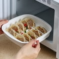 thumbnail image 4 of Heat Resistant Microwave Steamer Container With Ventilated Base Clear Covers For Buns Dumplings Sturdy Kitchen Tool, 4 of 9