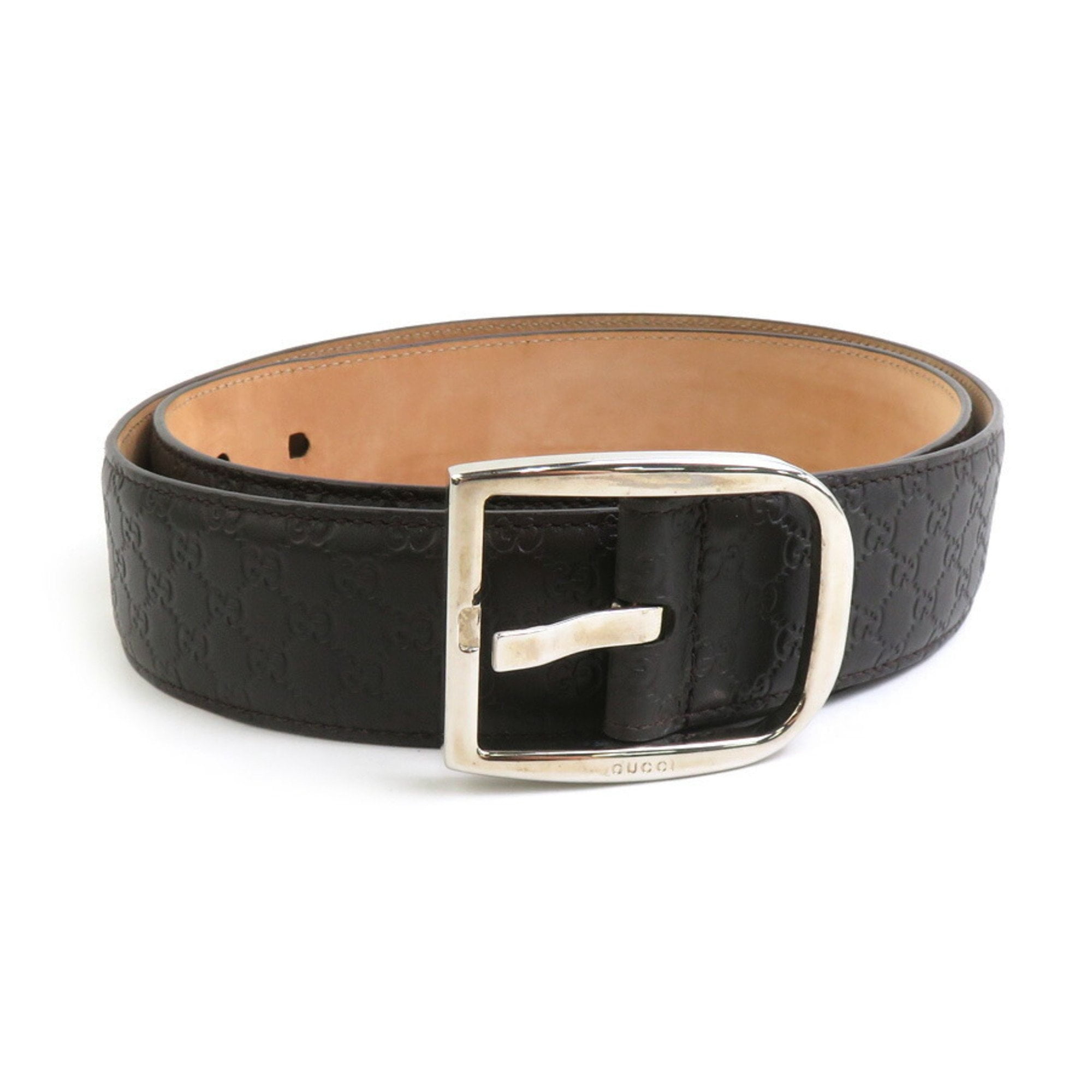 GUCCI Micro Guccissima Belt Dark Brown/Silver Leather/Metal s-l1200.jpg main image 2